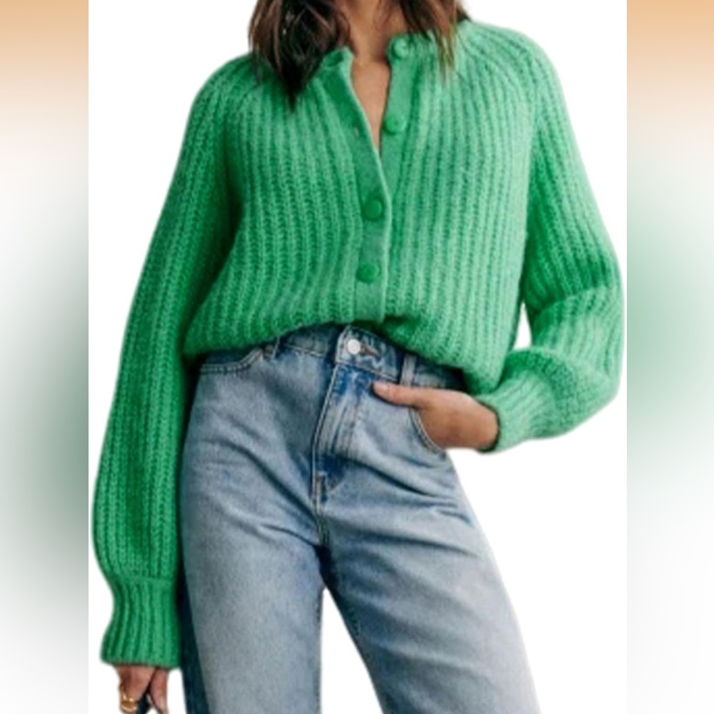 Cozy Green Women’s Cardigan Sweater